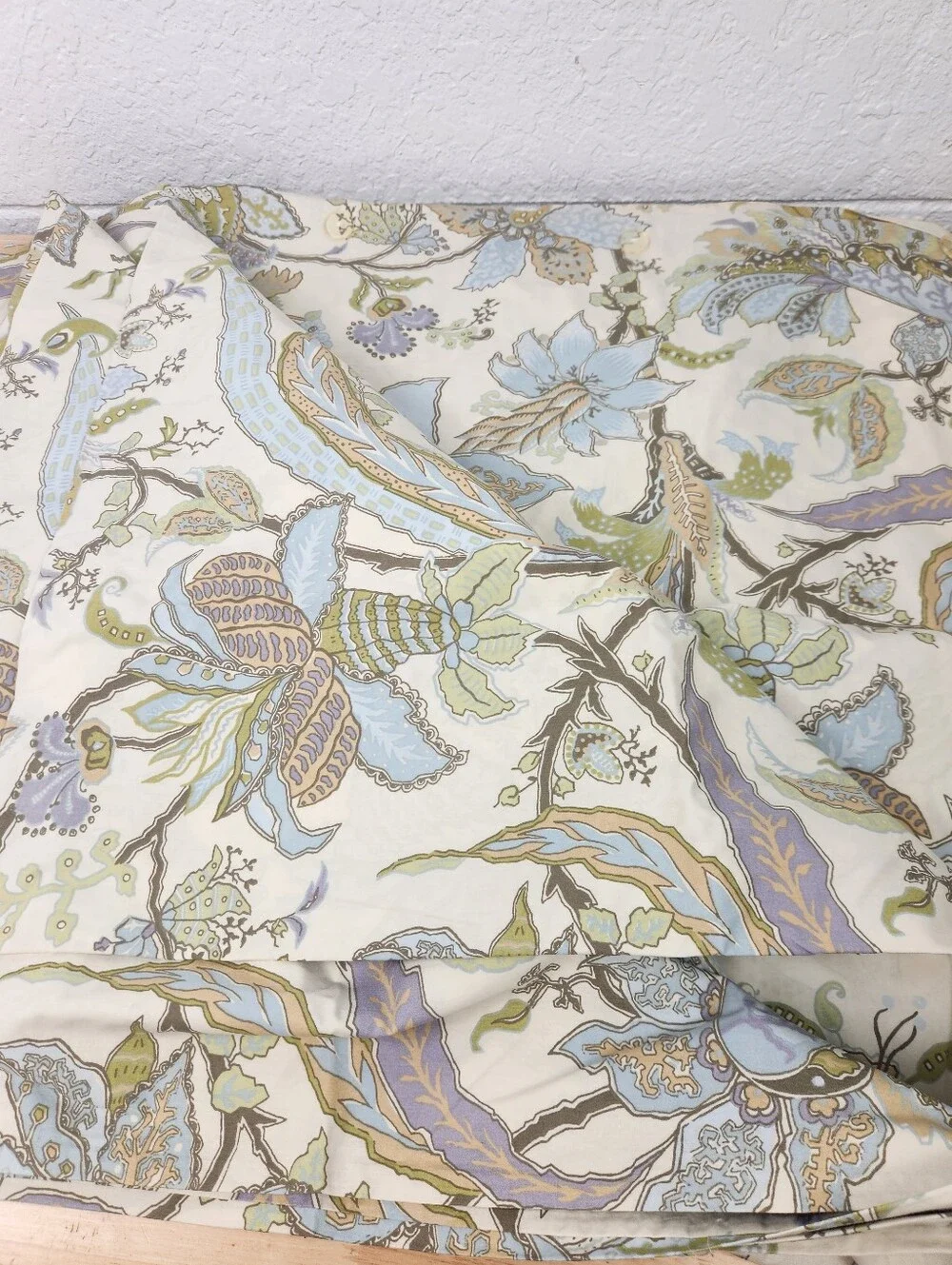 Pottery Barn Brigitte King Duvet Cottagecore Paisley Floral 100% Cotton NOS